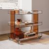 23.6" Modern 3-Tier Acrylic Bar Cart