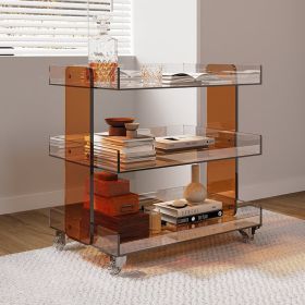 23.6" Modern 3-Tier Acrylic Bar Cart