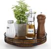 Farmhouse Oak  Lazy Susan Turntable Organizer for Cabinet