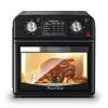 12.5 Quart 7-in-1 Convection Toaster Oven, 1500W, 5 Pre-set Menus, Roast, Bake, Grill, Broil, Toast, Dehydrate, Defrost, Stainless Steel, Black