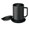 ionMug & Charging Coaster, 12oz. Stainless Steel Self Heating Coffee Mug with Lid, 3.5" x 3.5" x 5"