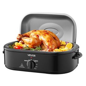 Roaster Oven, 18QT Fast-Cooking Turkey Roaster, 150-450°F Adjustable Temperature Turkey Oven with Self-Basting Lid, Removable Pan and Rack