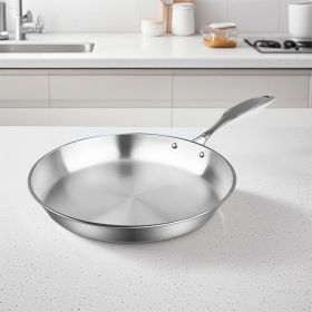 SOGA 32cm Stainless Steel Fry Pan – Top Grade, Induction Compatible Frying Pan Skillet