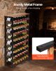 VEVOR 48 Bottle Wine Rack,8-Tier Wine Bottle Holder,Freestanding Floor Display Wine Storage Shelves with Wood Table Top,For Kitchen Pantry, Cellar