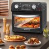 12.5 Quart 7-in-1 Convection Toaster Oven, 1500W, 5 Pre-set Menus, Roast, Bake, Grill, Broil, Toast, Dehydrate, Defrost, Stainless Steel, Black