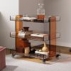 23.6" Modern 3-Tier Acrylic Bar Cart