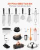 VEVOR 28PCS Griddle Accessories Kit, Flat Top Grill Accessory, Enlarged Spatula Gift Set, Stainless Steel Grilling Tools with Basting Cover, Tong