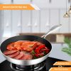 SOGA 36cm Stainless Steel Fry Pan – Non-Stick Interior, Induction Compatible Frying Pan Skillet