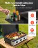 VEVOR Gas Griddle, 3-Burner Flat Top Grill, Propane Griddle with Wheels, Lid, 3 x 11000 BTU Outdoor Flat Top Grills for Pan-Frying, Grilling