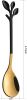Elegant Black & Gold Leaf Espresso Spoons - 10-Piece, 4.7" Mini Stainless Steel Coffee & Dessert Tea Spoons, Perfect for Demitasse & Small Servings