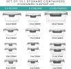 30 PC Glass Food Storage Containers with Lids - Reusable Glass Meal Prep Containers for Lunch & Leftovers - Airtight & Leakproof Snap Locking Lids - O