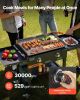 VEVOR Gas Griddle, 2-Burner Flat Top Grill, 28 inch Grill Plate Foldable Propane Griddle with Wheels, 30000 BTU Outdoor Flat Top Grills for Pan-Frying