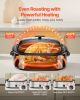 VEVOR Roaster Oven, 20QT Electric Roasting Pan, 150-450°F Adjustable Temperature Fast-Cooking Turkey Roaster, Turkey Oven with Self-Basting Lid