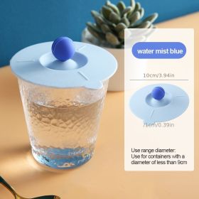 1pc Food Grade Silicone Cup Lid Mug Covers; Anti-dust Leak-proof Cup Coffee Mug Cover; Airtight Seal Lids Cap; Drink Cup Covers For Hot And Cold Bever (Color: Blue)
