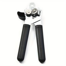 1pc Can Opener, Bottle Opener (Color: Black)