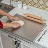 Stainless Steel Cutting Board for Kitchen - Large 304 Chopping Boards with Lid and Non-Slip Pad for Countertop