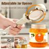 1pc, Jar Opener, Adjustable Bottle Opener For Weak Hands, Non-Slip Can Opener, Fridge Magnet For Senior Arthritis Fits 0.98-3.74inch Lids