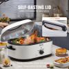 VEVOR Electric Roaster Oven, 22 QT Turkey Roaster Oven with Self-Basting Lid, 1450W Roaster Oven with Defrost & Warm Function, Adjustable Temp
